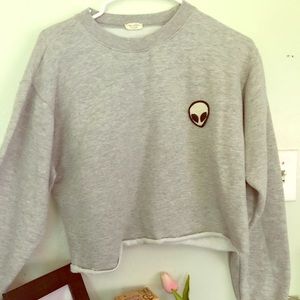 Long cropped alien sweater!